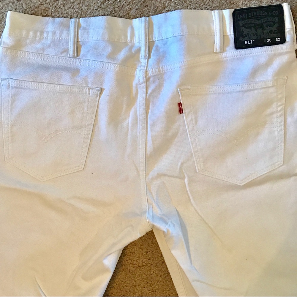 LEVIS 511 White Mens Denim Jeans