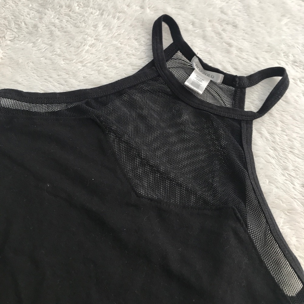 Mesh Panel Halter Body Suit