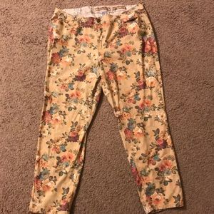 Vanilla star floral print skinny fit pants