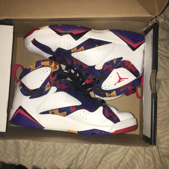 Retro Jordan 7s "nothing but net🔥" - Picture 1 of 3