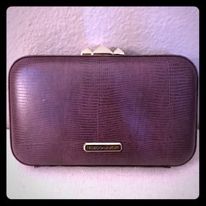 Rebecca minkoff clutch with gold shoulder strap