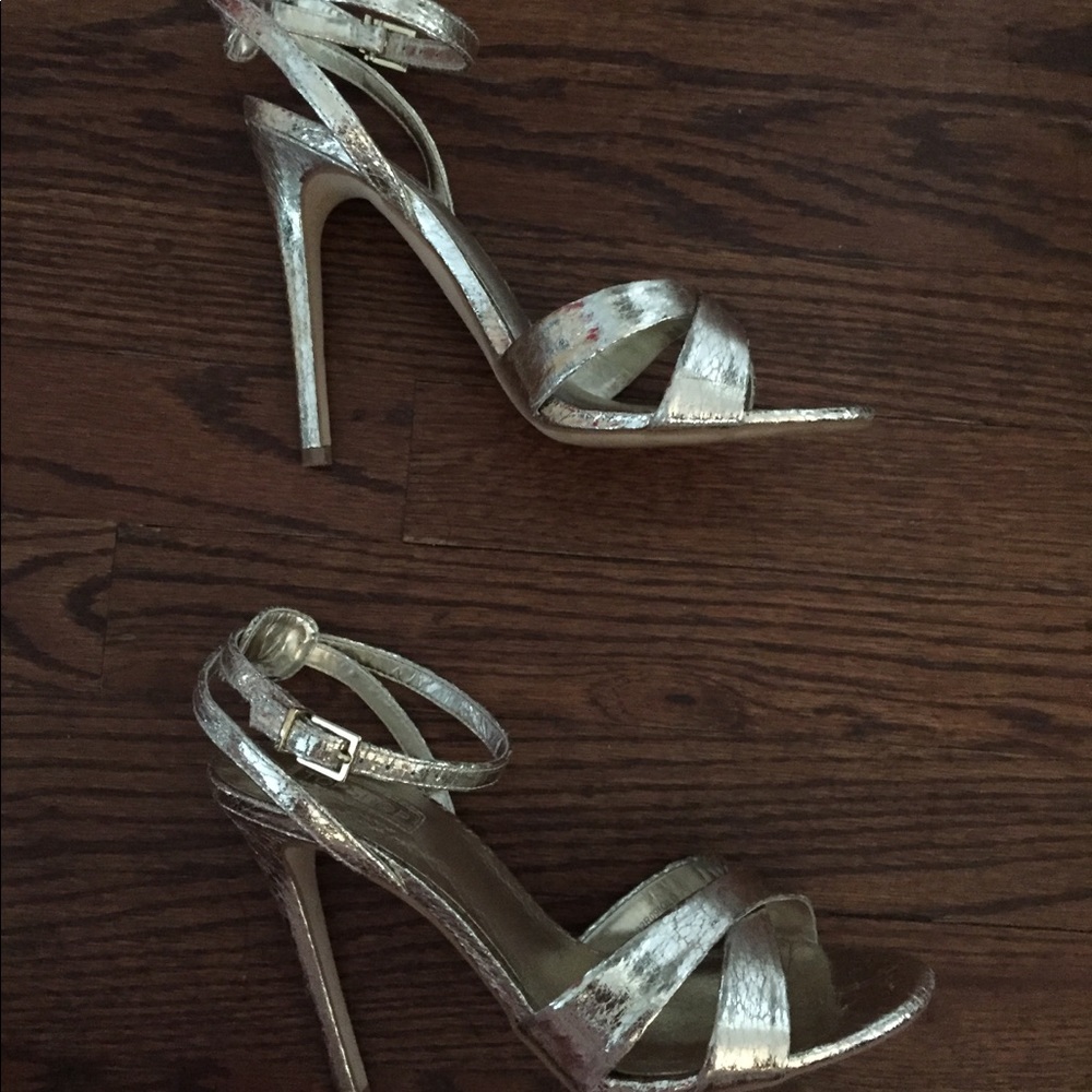 Topshop for Nordstrom gold heels