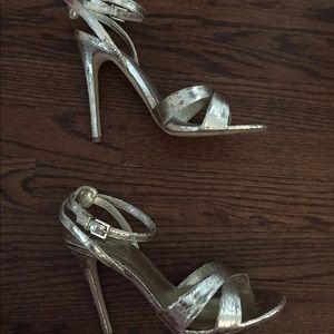 Topshop for Nordstrom gold heels