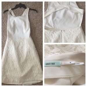 Open back white dress size m