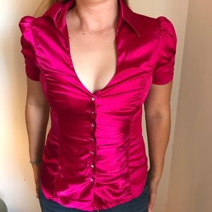 Guess Magenta Business Blouse - Small