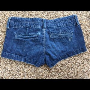 Dark blue wash American eagle jean shorts