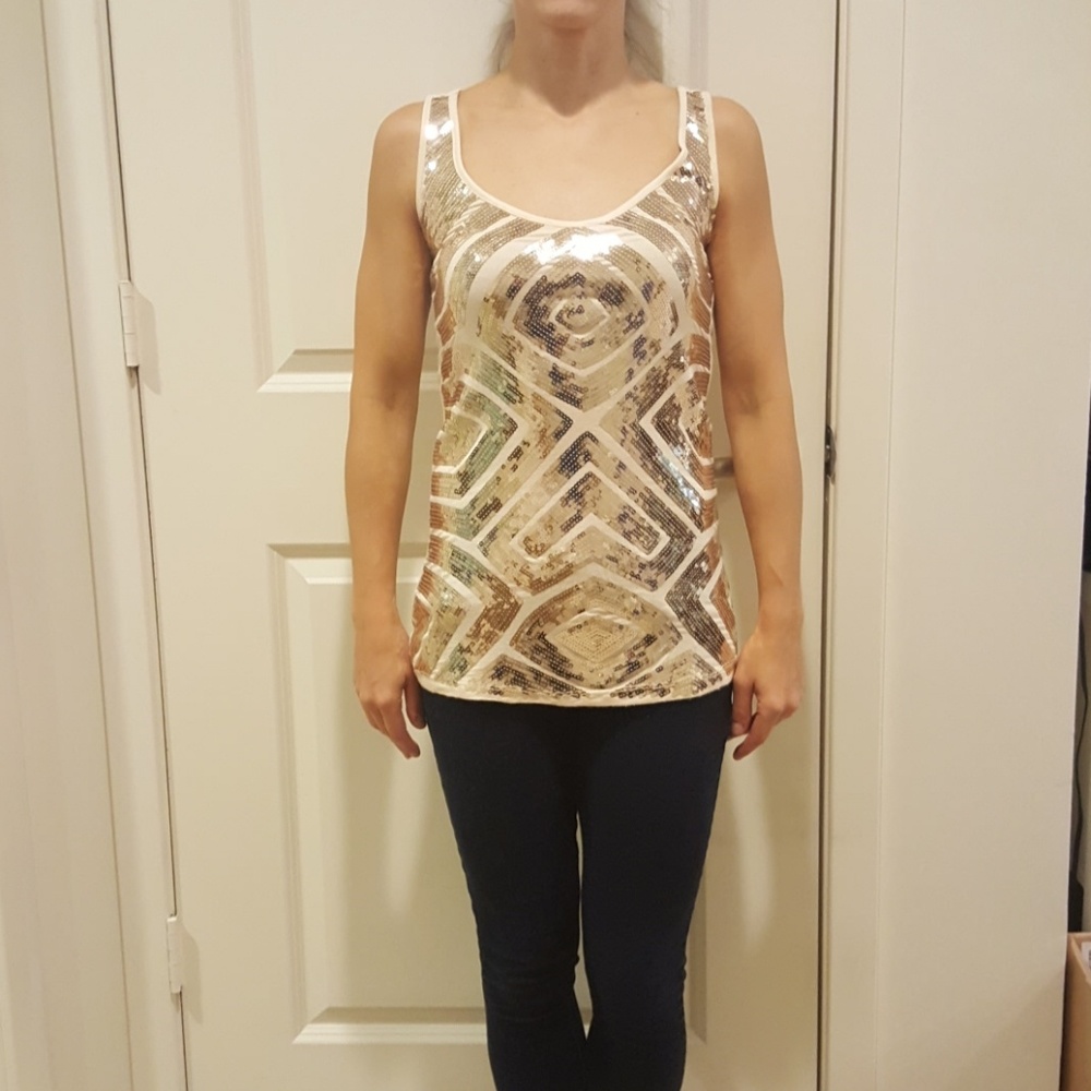 Gold Sequins Top