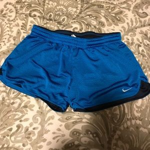 Blue nike shorts size medium
