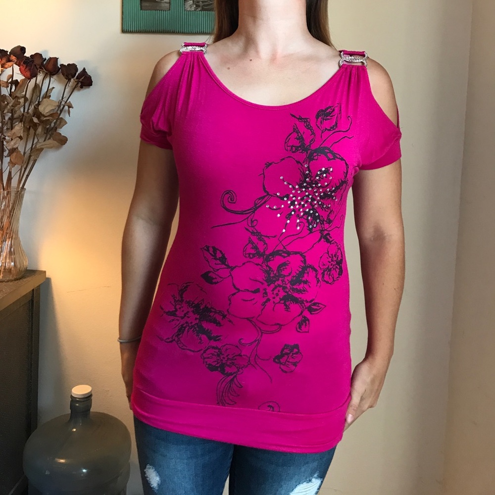 Miss California Pink Long Top - Small