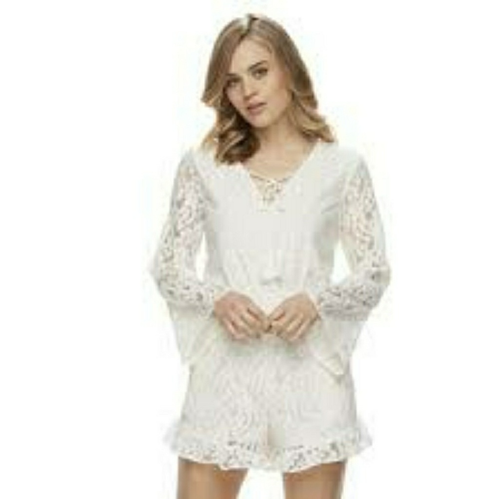Beauy and beast lace romper