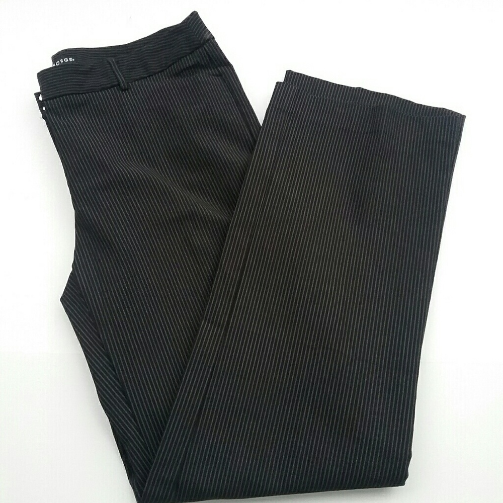 Black  striped dress  pants by GEORGE sz 12 reg