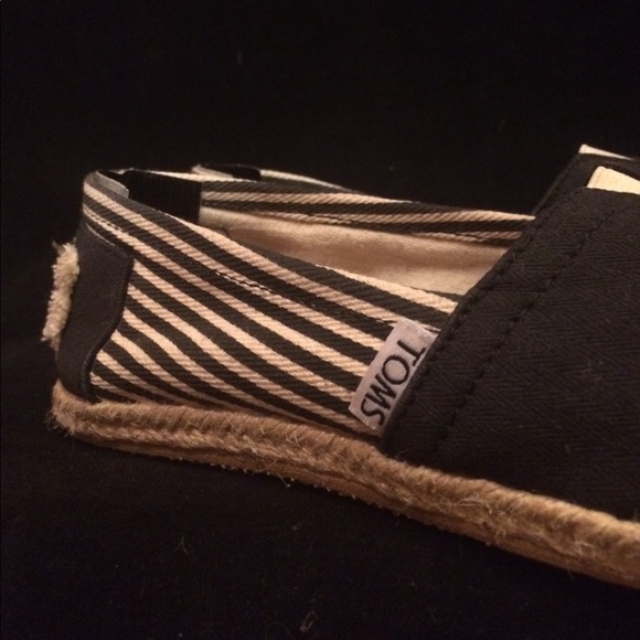 Toms Black Striped University Espadrilles - Picture 2 of 5