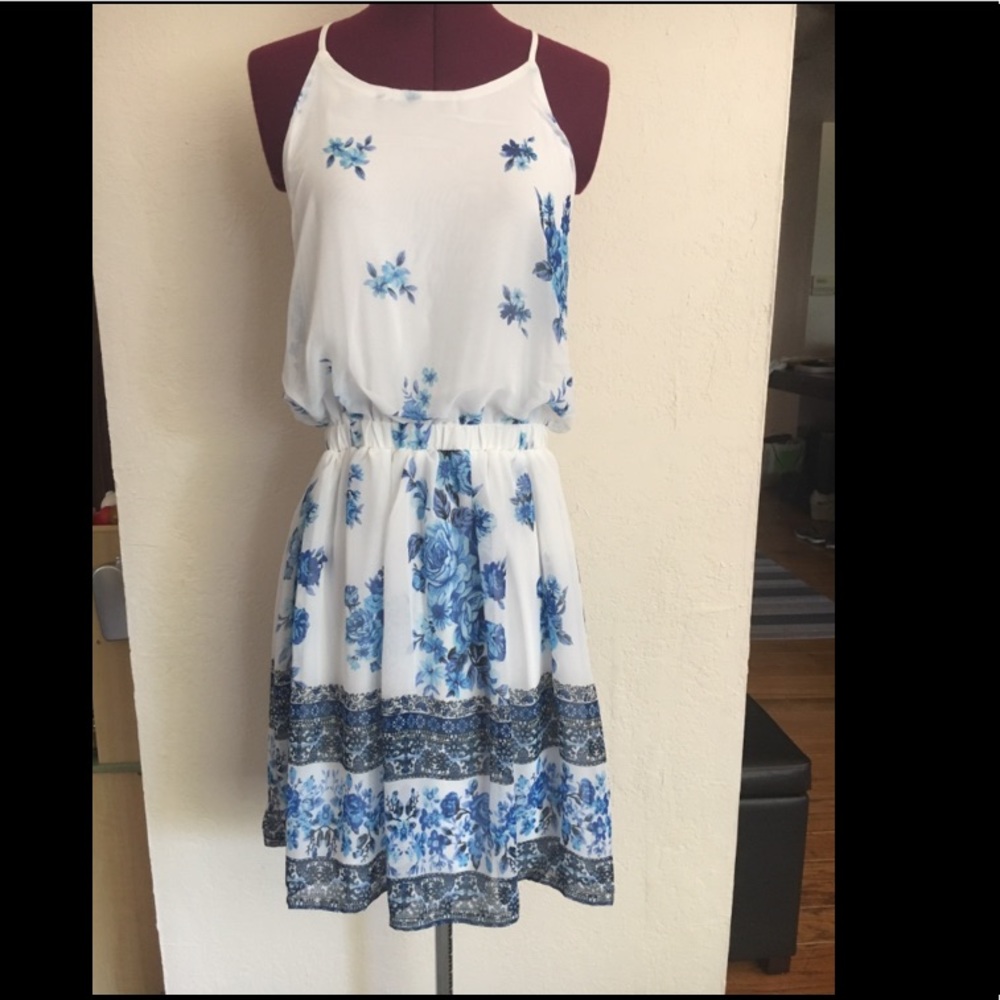 Blue and White Summer Dress
