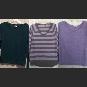 BUNDLE OF 3 VS PINK RAGLAN TEES