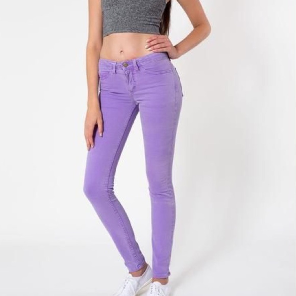 American Apparel lavender "Slim Slack" pants