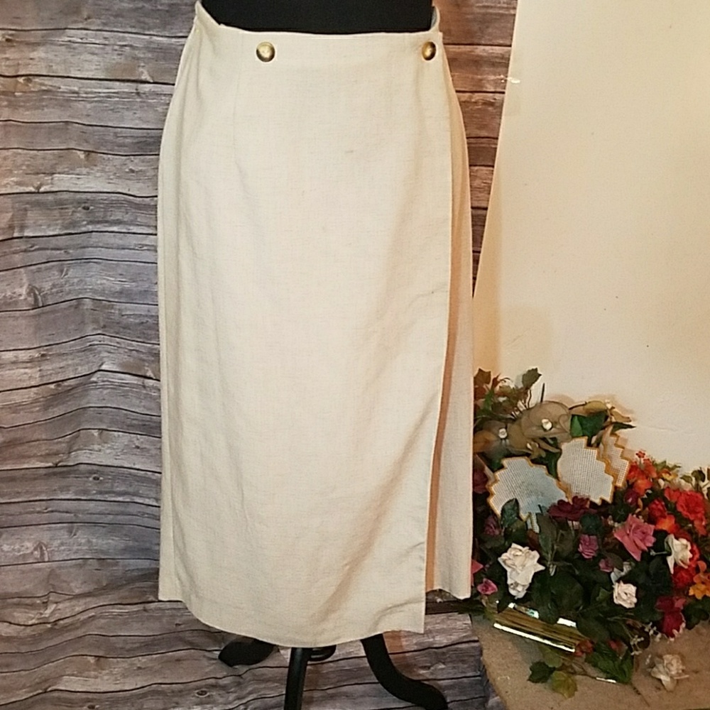 Beige Wrap Skirt