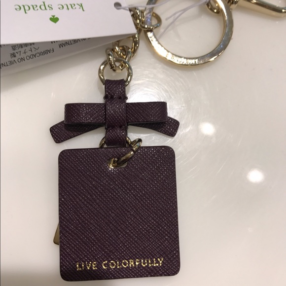 Kate Spade purple key chain - Picture 2 of 2