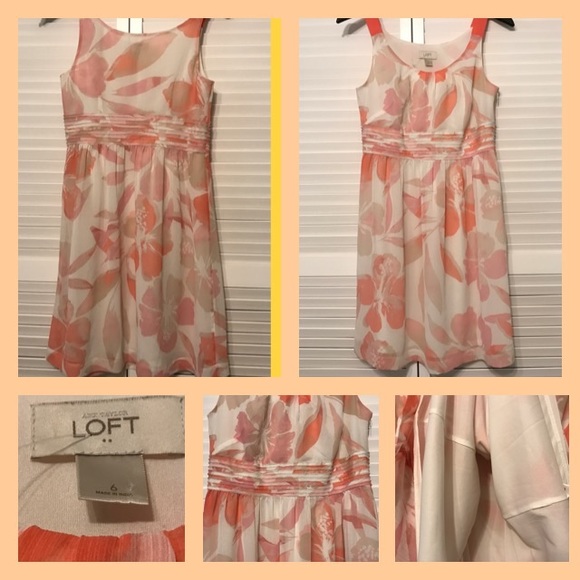 LOFT ANN TAYLOR FLORAL DRESS SIZE 6 - Picture 1 of 8