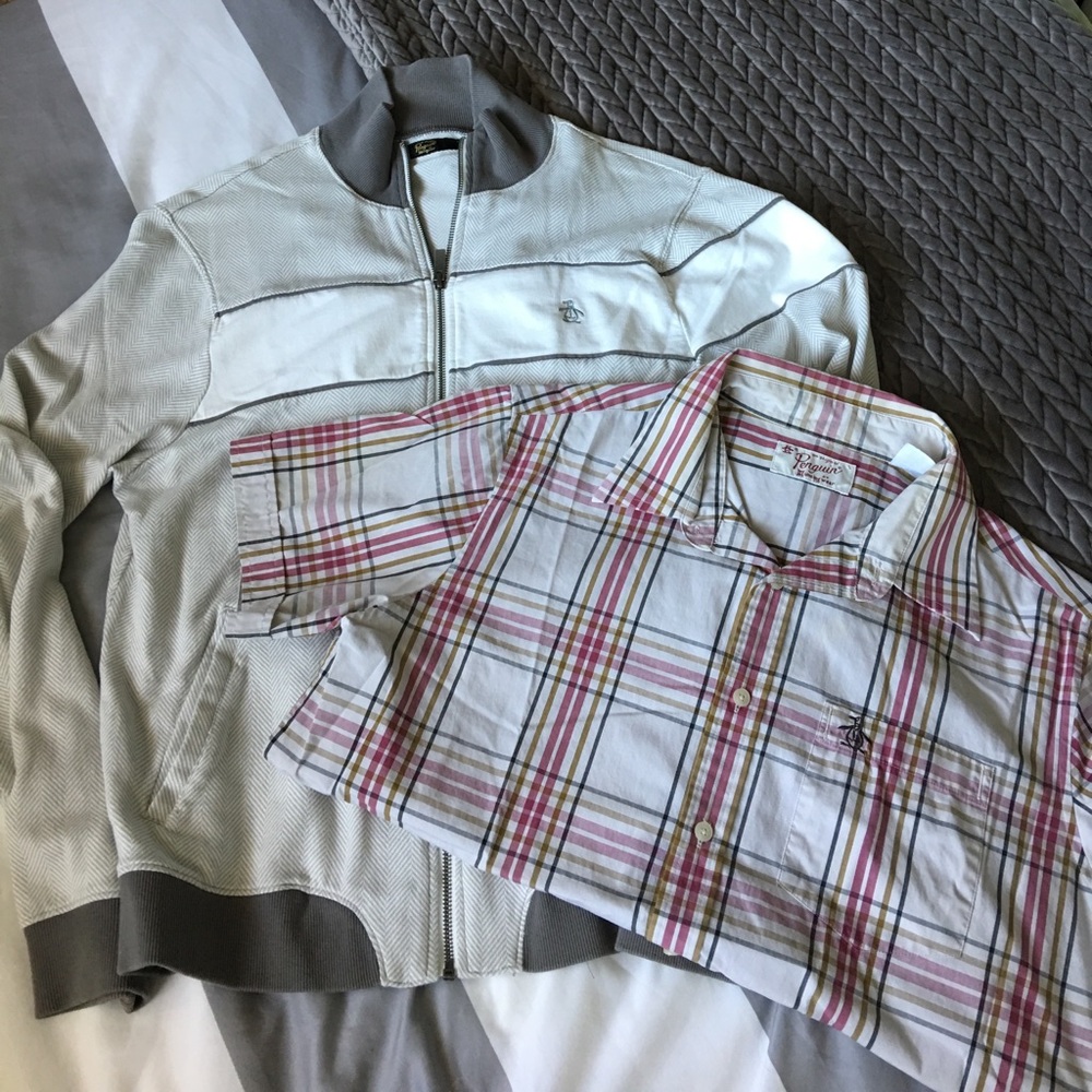 Penguins men's jacket and button down