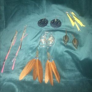 A set of six miscellaneous earrings