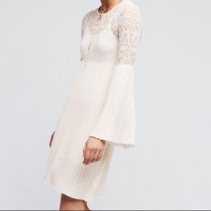 NWT Anthropologie Bell-Sleeve Lace Sweater Dress