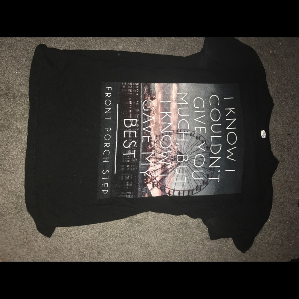 Black printed tee shirt