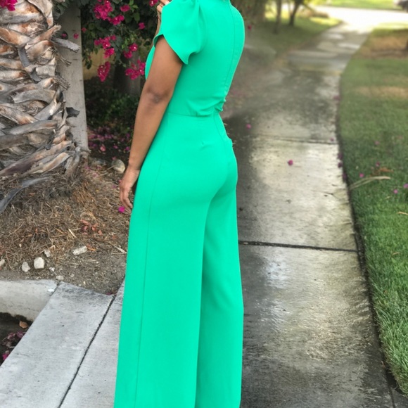 Emerald Green Jumpsuit - Picture 2 of 6