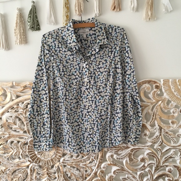 J. Crew Tops - J. Crew Liberty Perfect Shirt in Leo Scarlet