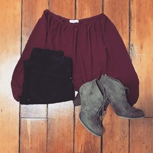 Maroon Top