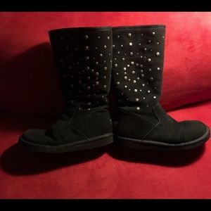 Black Suede Studded Uggs