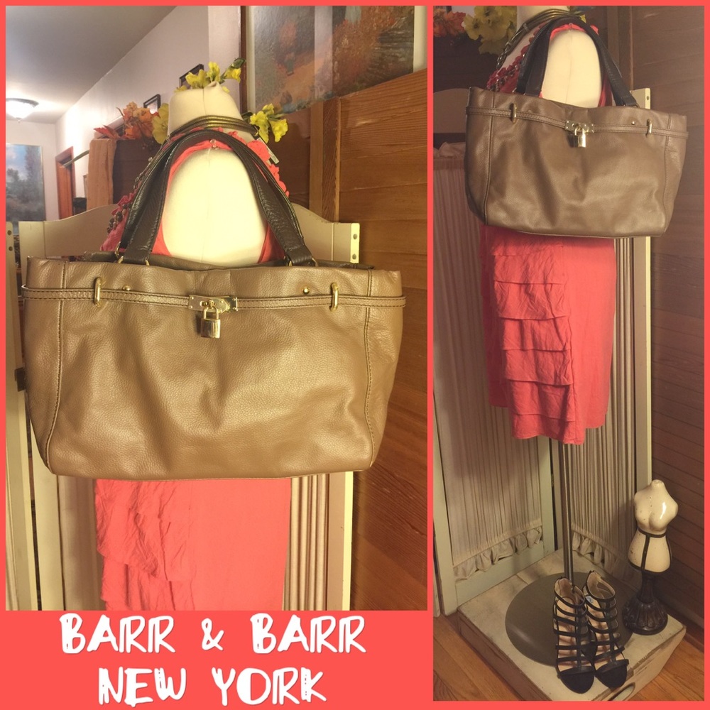 NWOT-BARR & BARR NEW YORK BROWN LEATHER SATCHEL