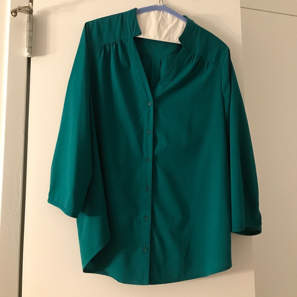 Banana Republic Green 3/4 Arm Blouse