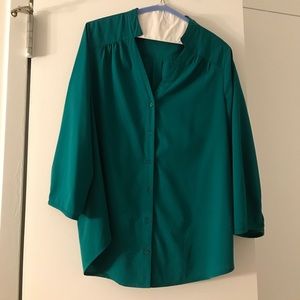 Banana Republic Green 3/4 Arm Blouse