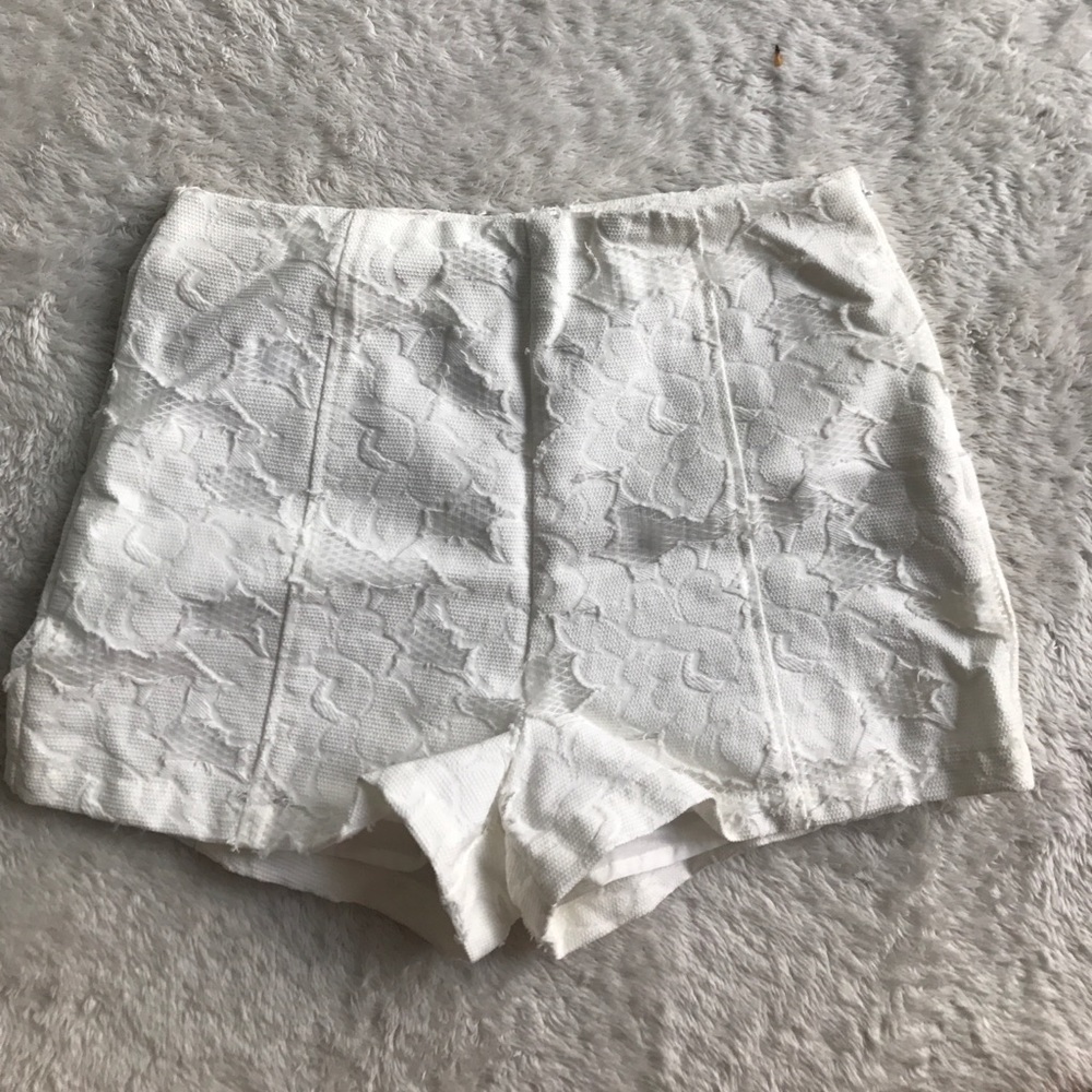 White Lace Shorts