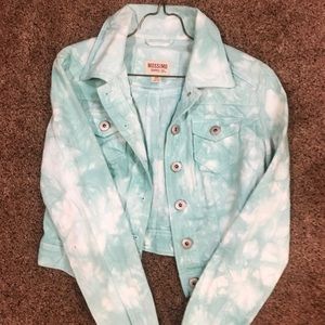 Brand new distressed denim jacket.