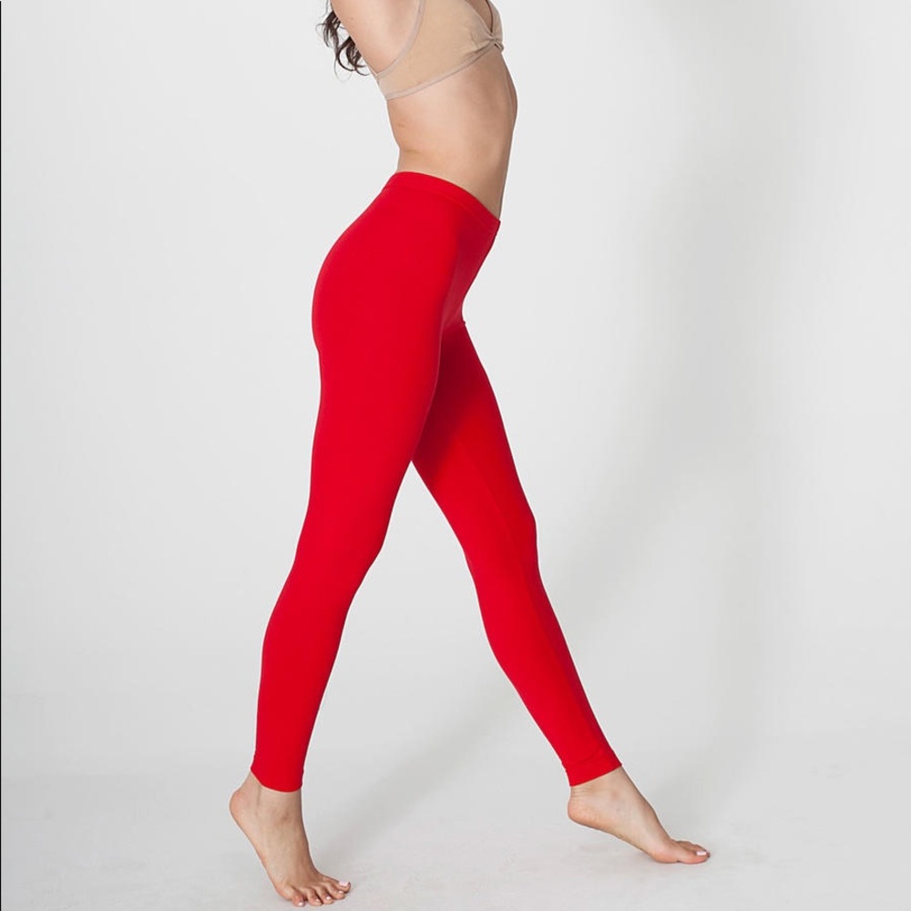 NWT American Apparel Fire Hydrant Red Leggings 🔥