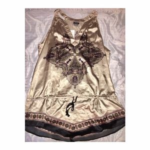 Dots Sleeveless Silk Top