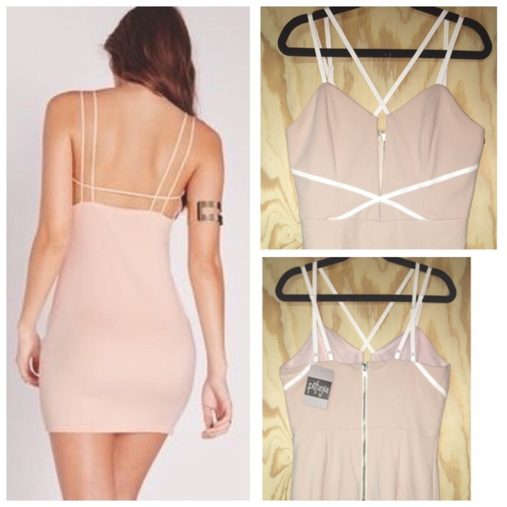 New ✨ Light Blush Strappy Bodycon Dress
