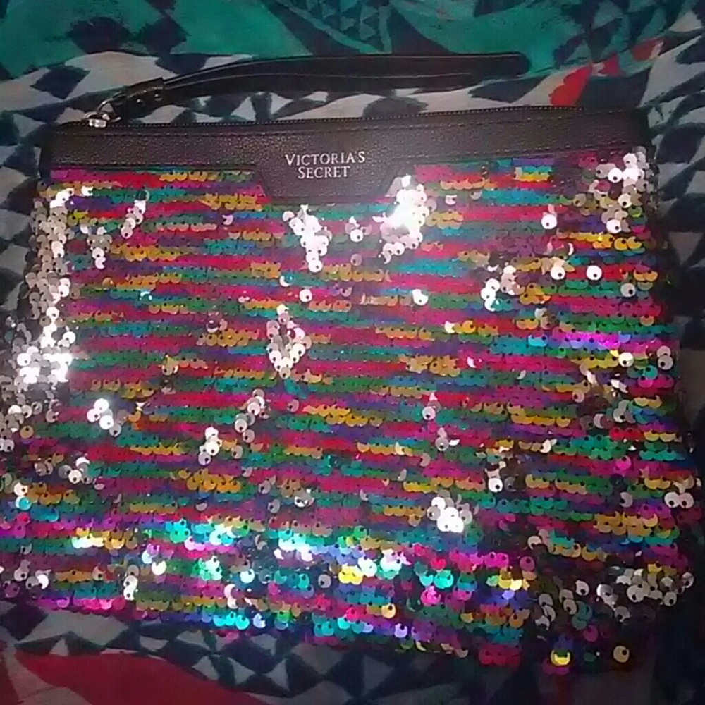 Victoria's secret sequin pouch