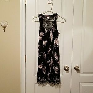 Black dress with lace embellishments