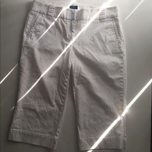 J. Crew white tailored knee length pants