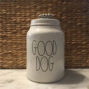 Rae Dunn dog treat canister: GOOD DOG