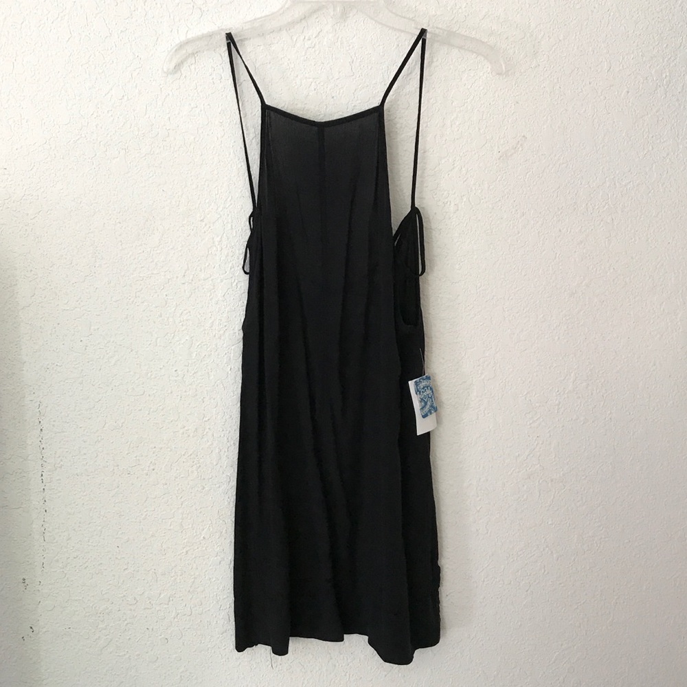 NWT Free People black dress side by side slip