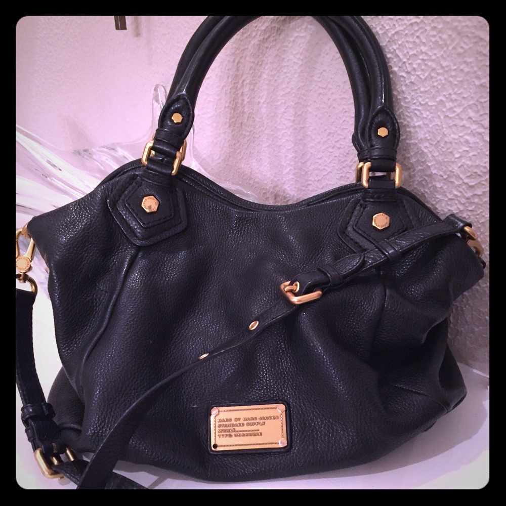 Marc by Marc Jacobs Black Leather Hobo Handbag