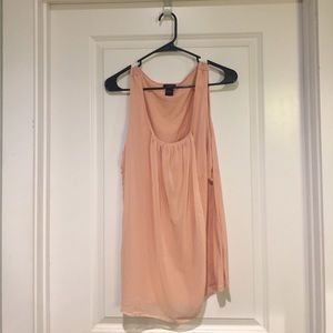 Comfortable dress blouse in blush color.