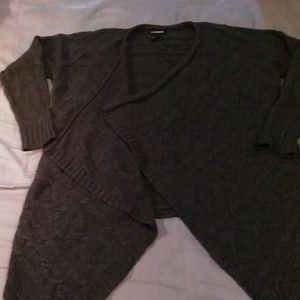 Gray sweater wrap Lane Bryant