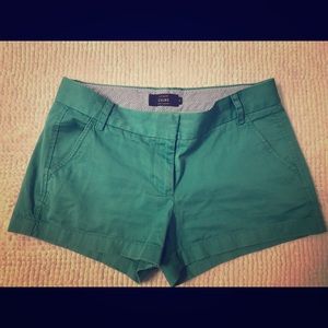 J. Crew green chino shorts