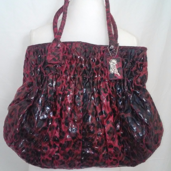 Carlos Santana Handbags - Carolos Santana Hobo Bag, Hot Pink and Black