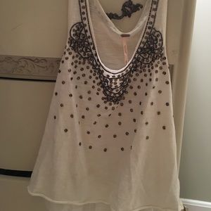 Free people beaded tank top
