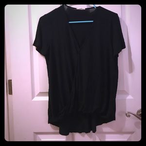 LUSH Black Wrap Tee - Large